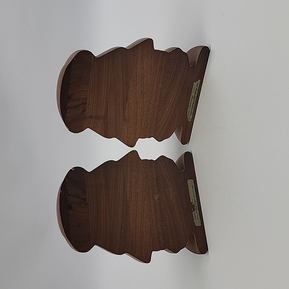 Black Walnut 1966 vintage wood Bookends - Picture 5 of 5